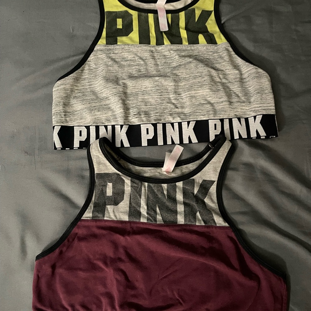 Victoria Secret Pink Logo Sports Bras Set